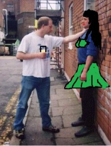 Yes, it's a girl on the right