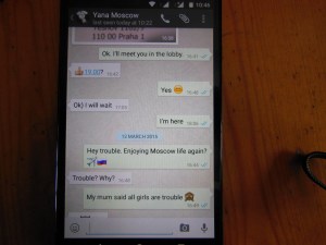 Meeting at her hotel is a strong sign